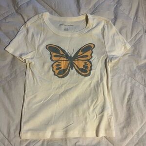 Light cream butterfly tank top size: small brand: American eagle